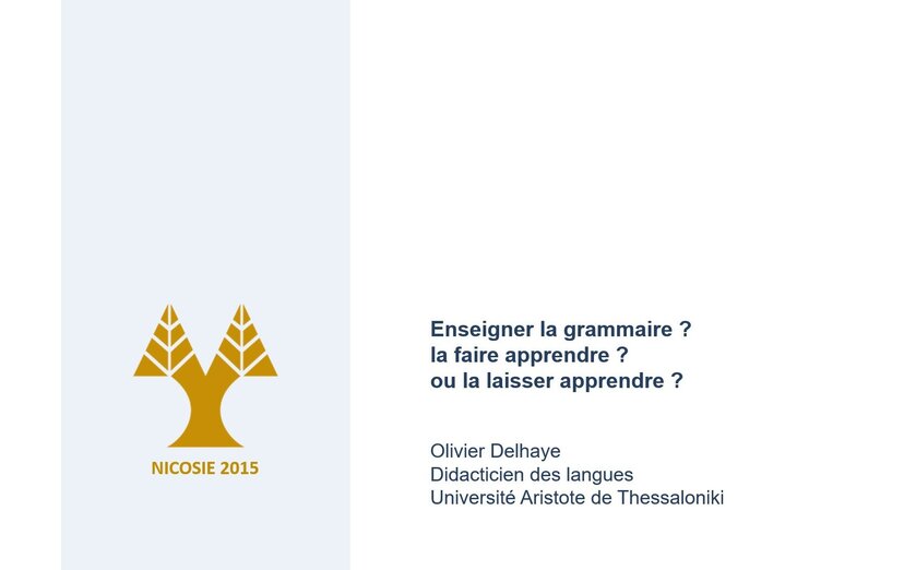Enseigner la grammaire : la faire apprendre ou la laisser apprendre ?