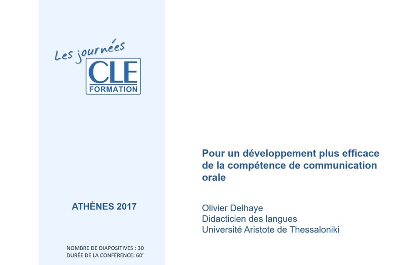 Développer plus efficacement la compétence de communication orale en FLE
